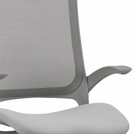 Homeroots Gray Mesh & Fabric Office Chair 24.4 x 22.4 x 38 in. 372406